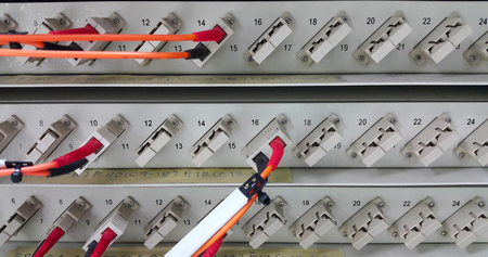Data transfer by optical fibre information technology.
