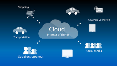 Internet of things icon for presentationのイラスト素材