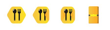 Kitchen ware ioc set show procedure to prepare packaging for delivery or travel.のイラスト素材