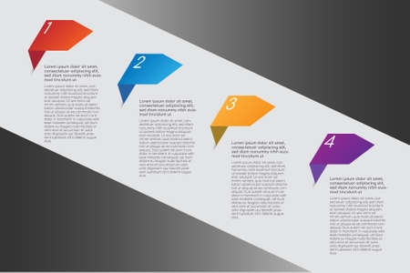Modern graphic template design for presentation background show step for project implementation milestoneのイラスト素材