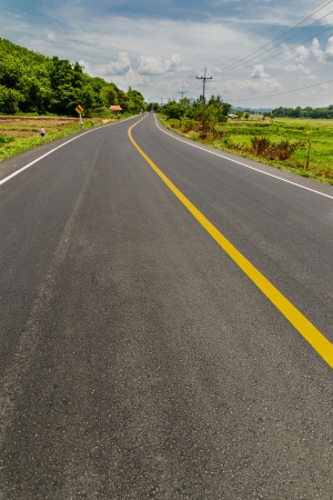 The Long road leading to a goal on sunshine dayの写真素材