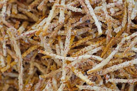 Sweet taro crisps ,dessert in Thailandの写真素材