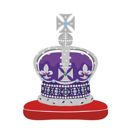 King crown. England. King Charles III Coronationのイラスト素材