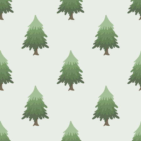 Seamless pattern of pine trees or fir trees.のイラスト素材
