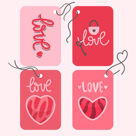 Set of Valentines Day posters. Trendy minimalistのイラスト素材