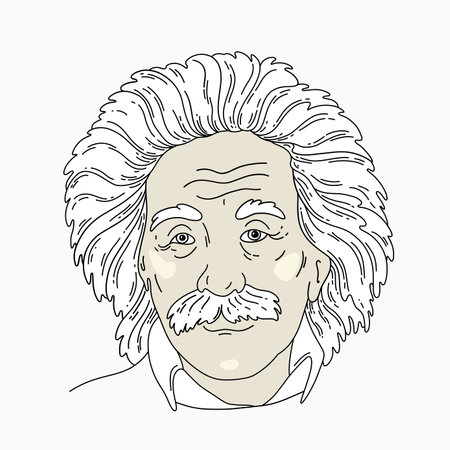 Portrait Albert Einstein. Scientist, mathematicsのイラスト素材