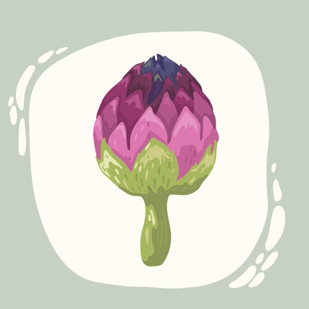 Artichoke. Sketch. Isolated on white background.のイラスト素材