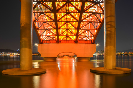 Hangang Bridge at night, Seoul, South Korea