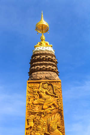 Buddha is in scale with the beautiful province of Phetchabunの写真素材