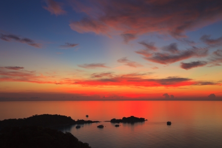Sunrise dawn in the province of Phang Nga.の写真素材