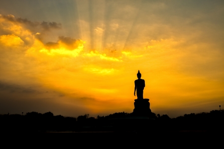 Big Buddha in the temple area the public spaceの写真素材