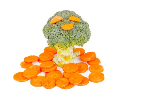 broccoli on a white background.の写真素材