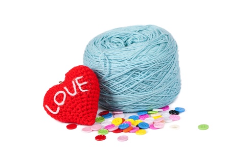 Yarn used to weave the yarn colors.の写真素材