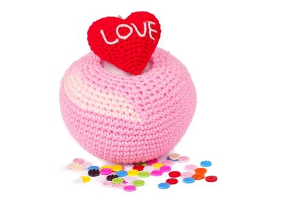 Yarn used to weave the yarn colors.の写真素材