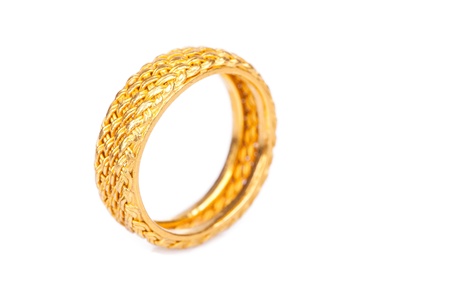 Ring our man on white background.の写真素材