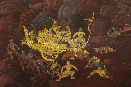 Murals at Wat Phra Kaew のeditorial素材