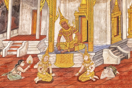 Murals at Wat Phra Kaew のeditorial素材