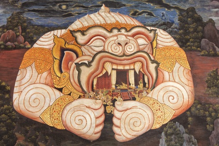 Murals at Wat Phra Kaew のeditorial素材