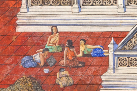 Murals at Wat Phra Kaew.