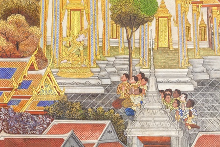 Murals at Wat Phra Kaew.