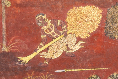 Murals at Wat Phra Kaew.のeditorial素材