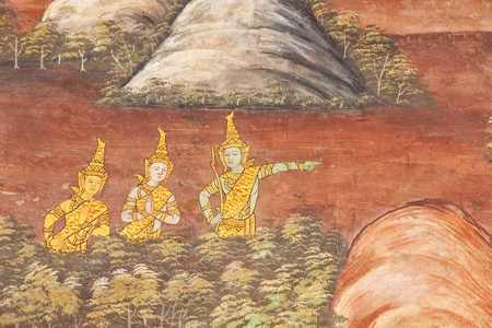 Murals at Wat Phra Kaew.のeditorial素材