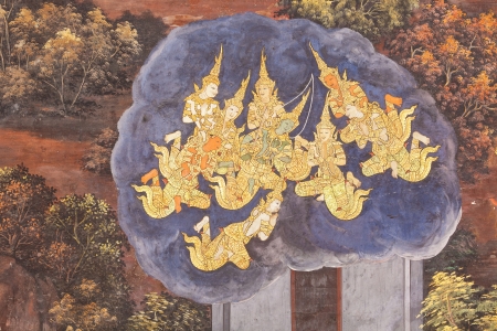 Murals at Wat Phra Kaew のeditorial素材