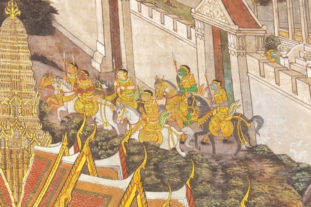 Murals at Wat Phra Kaew のeditorial素材