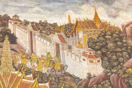 Murals at Wat Phra Kaew のeditorial素材