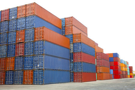 Containers in the port of Laem Chabang in Thailand 