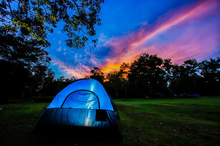 holiday camping の写真素材