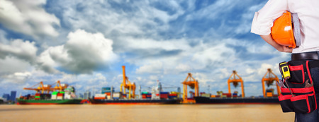 Shipping port in Thailand.