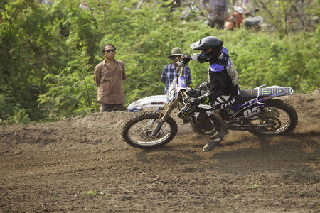 NAKHON NAYOK, THAILAND - MAR  15  the race motocross charity to make a temple, on March 15, 2014  Nakhon NayokThailand  のeditorial素材