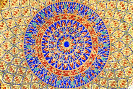 colorful mosaic flooring or walls.の写真素材