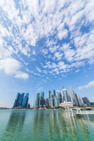 Singapore Skyline and view of Marina Bay.のeditorial素材