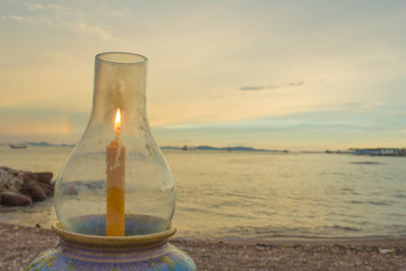 Dinner in Seasideの写真素材