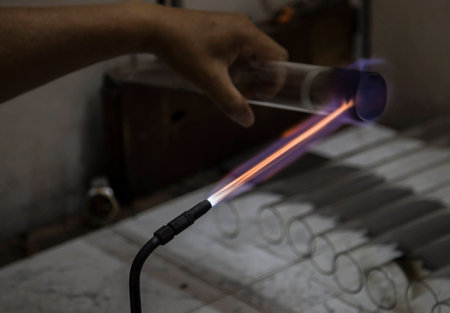 Glass blowing Glass Artの写真素材