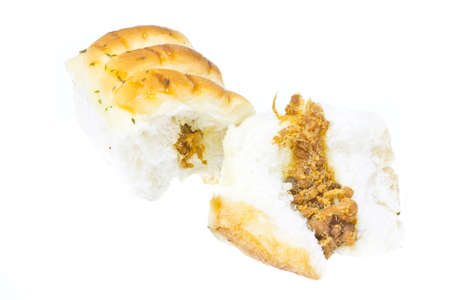 bread shredded pork fillingの写真素材