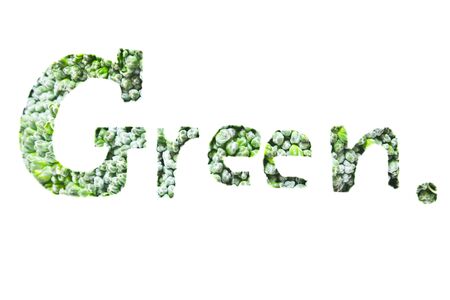 Green wordの写真素材