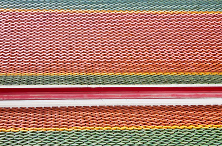 Thai temple roof detail in Bangkok, Thailand.の写真素材
