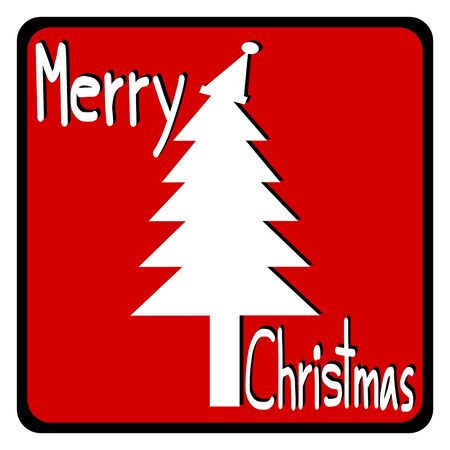 Merry Christmas, Christmas tree, Christmas symbol vectorのイラスト素材
