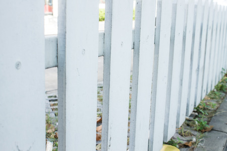 White fence, Wooden fence, fence protectionの写真素材