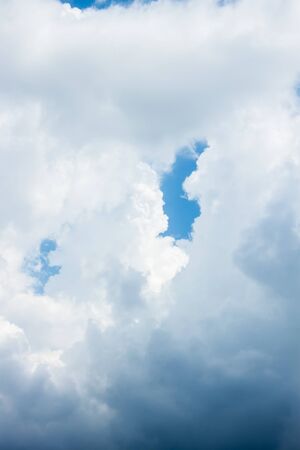 blue sky background with cloudsの写真素材