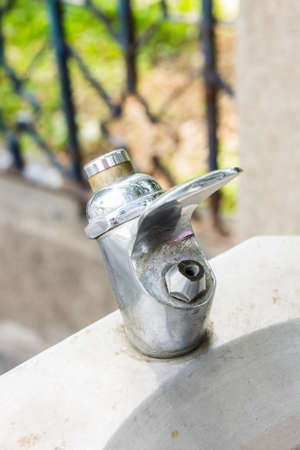 Dirty faucet, Public drinking Faucetの写真素材