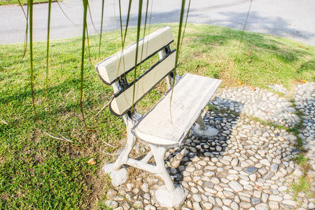 seat in gardenの写真素材