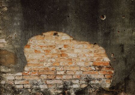 Old brick wall, backgrounds and texturesの写真素材