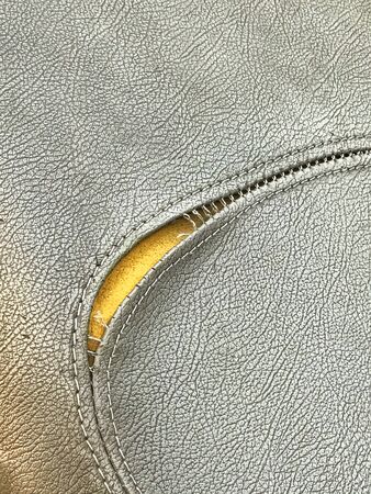 Gray leather torn, backgrounds and texturesの写真素材