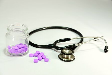 tablets and stethoscopeの写真素材