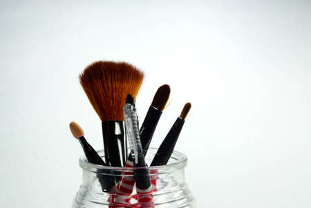 make up set on white scene,shallow focusの写真素材