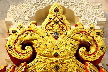 the detail of  thai art sculpture,shallow focus